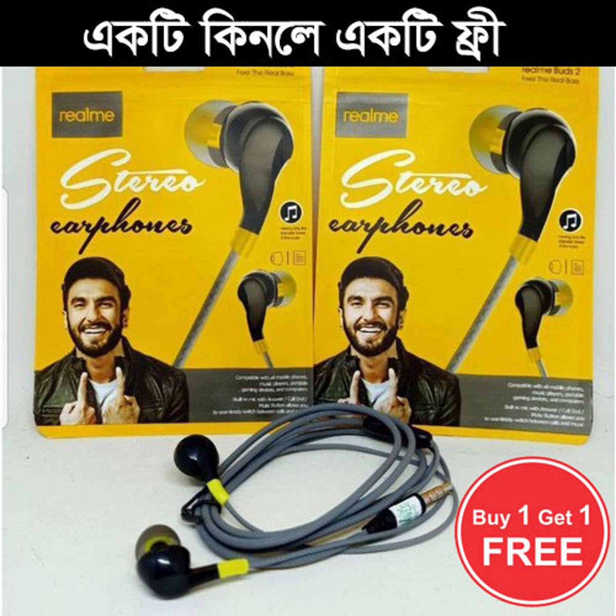 Realme Buds 2 Wired Earbud In-Ear Earphone With High Base Stereo Headphone